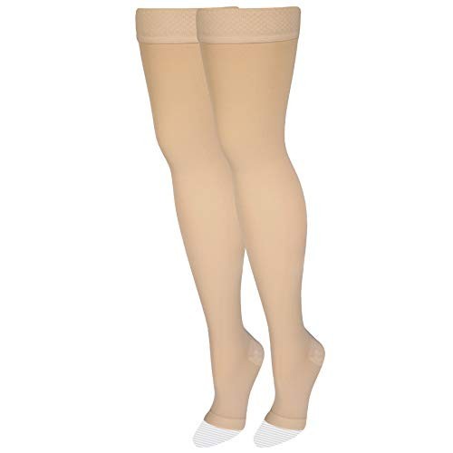 Compression Stockings for Circulation & Varicose Veins, 20-30 mmHg, Thigh Length