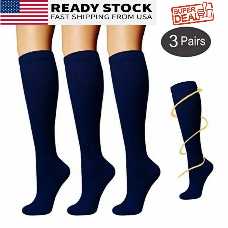 3 Pairs of Compression Stockings for Men Women 30-40mm S-XL Compression X Socks