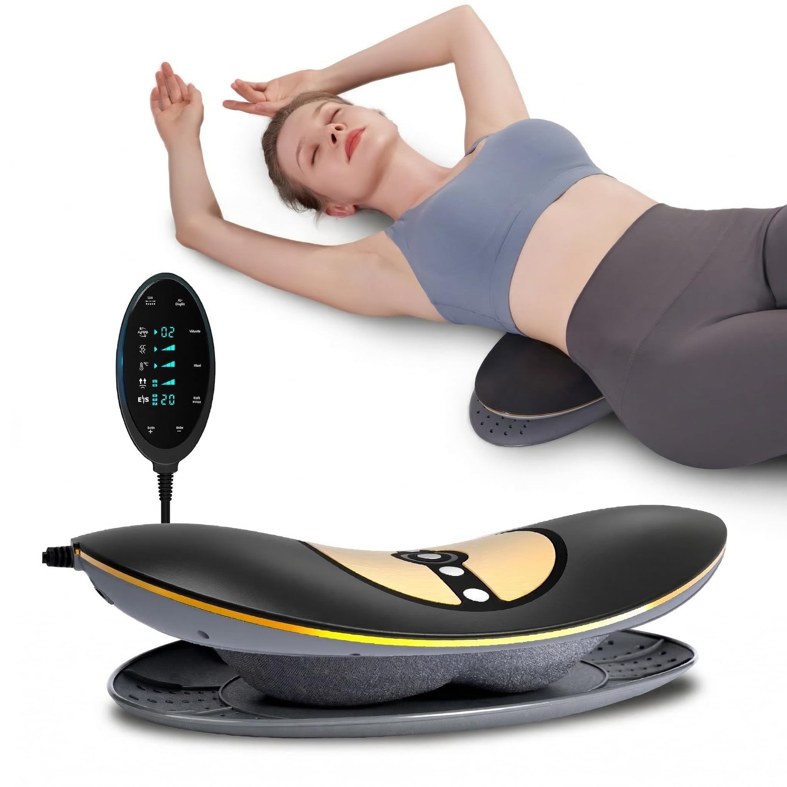 Electric Lumbar Traction Device,Lower Back Massager,Back Traction Device with…