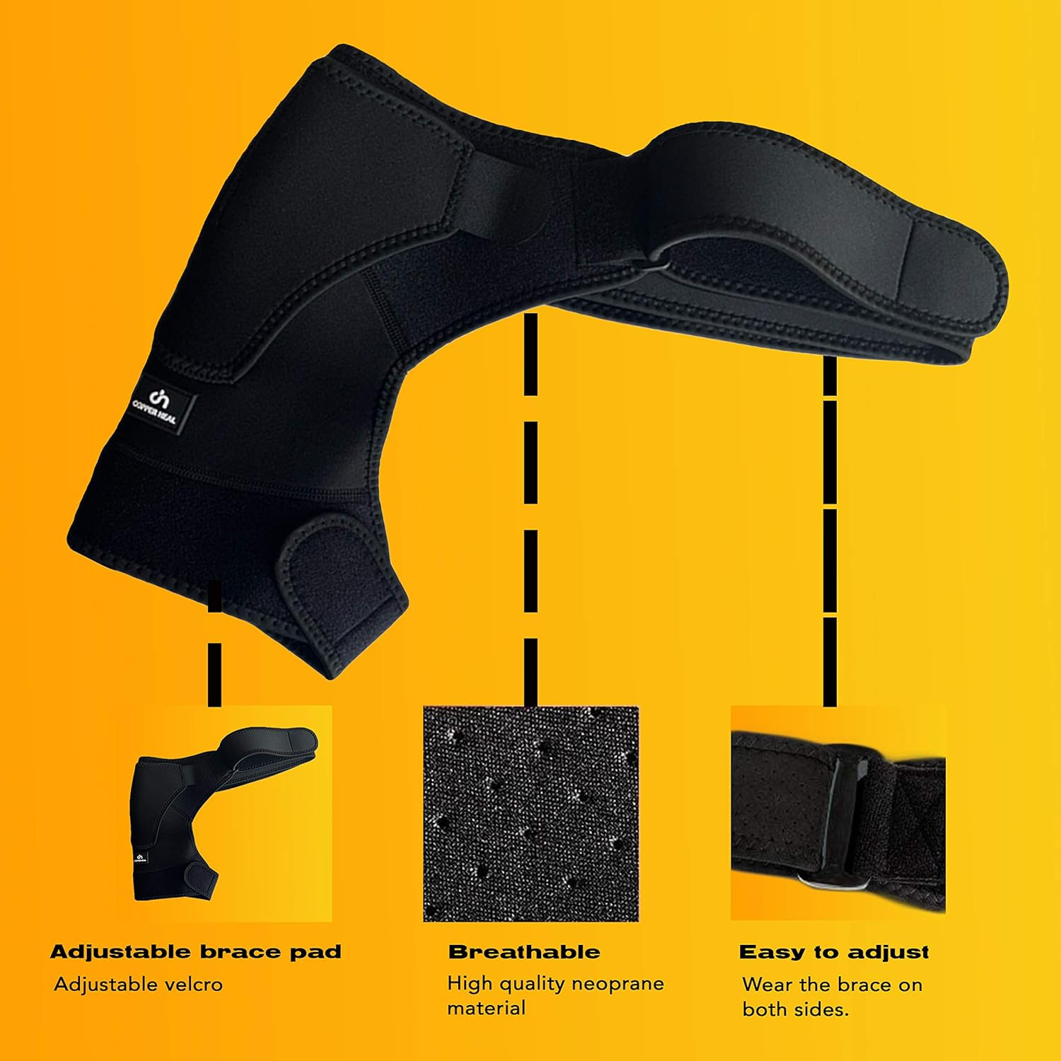 COPPER HEAL – Shoulder Adjustable Clamp Compression Sleeve for Men Women’S Suppo