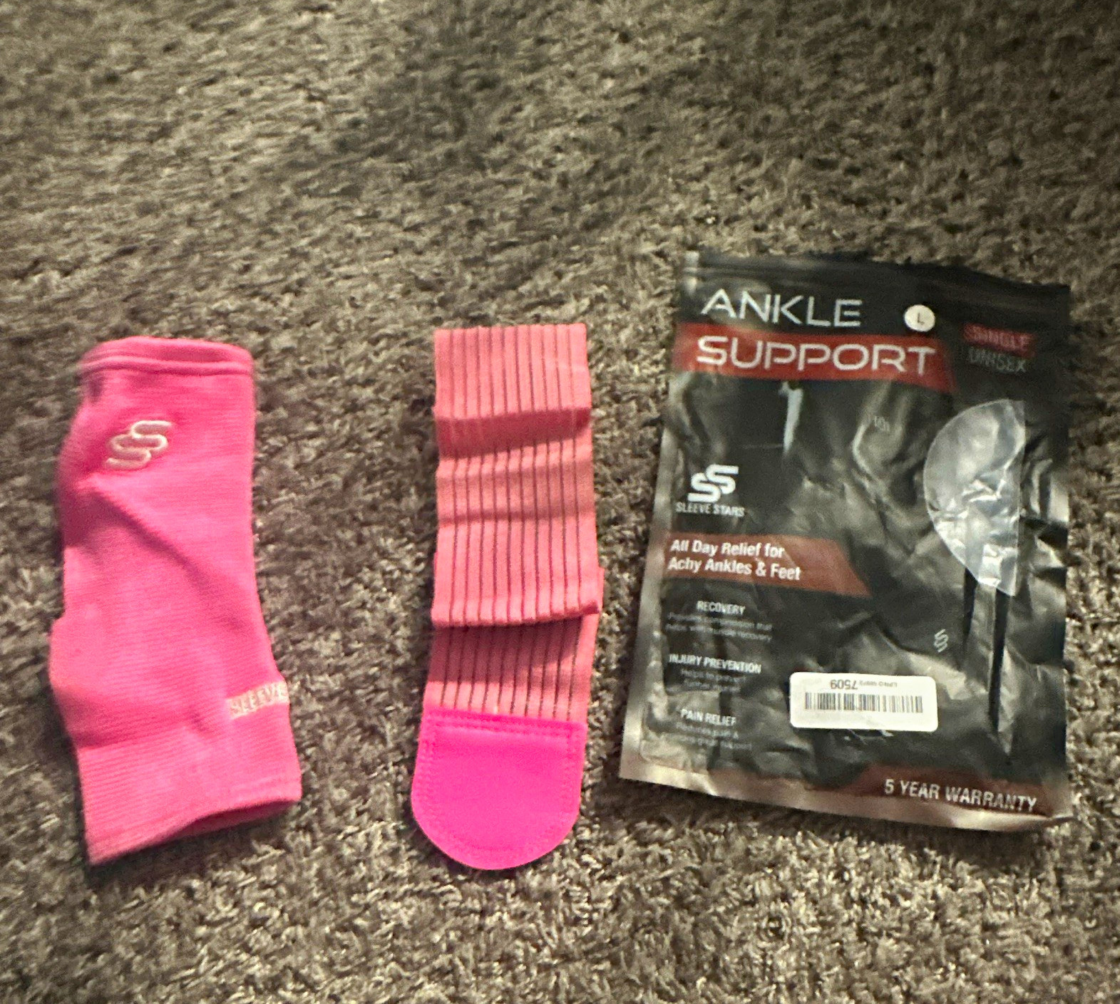 Sleeve Stars Ankle Support Compression Sleeve Brace Stabilization Pink L
