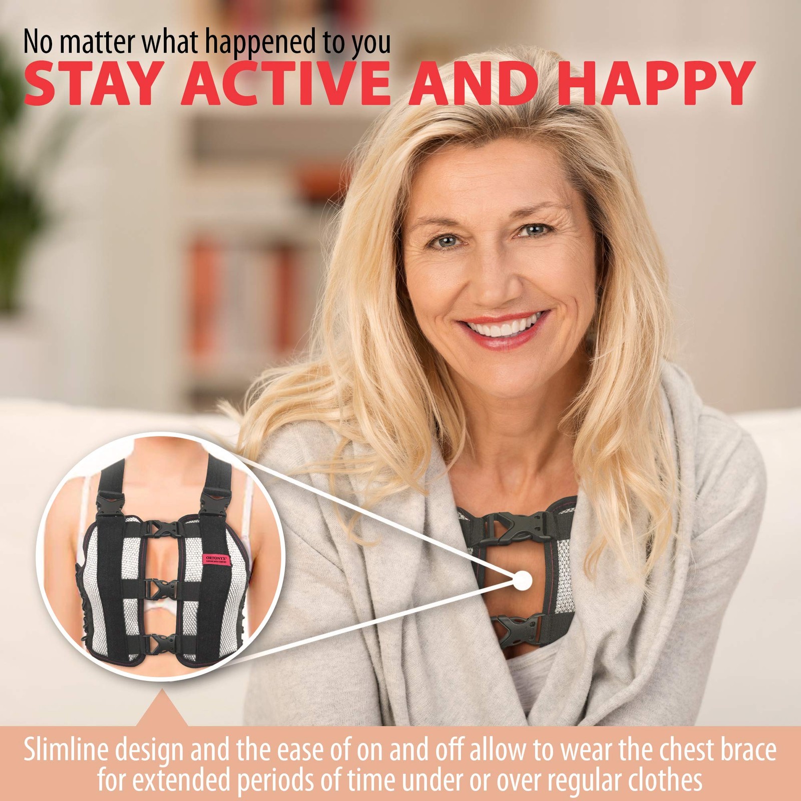 Ortonyx Sternum And Thorax Support Chest Brace / Achb5255-l