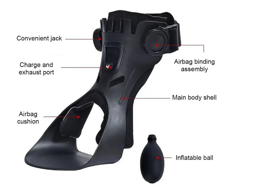 Drop Foot Brace AFO Leaf Spring Splint Ankle Foot Orthosis Support For Stroke