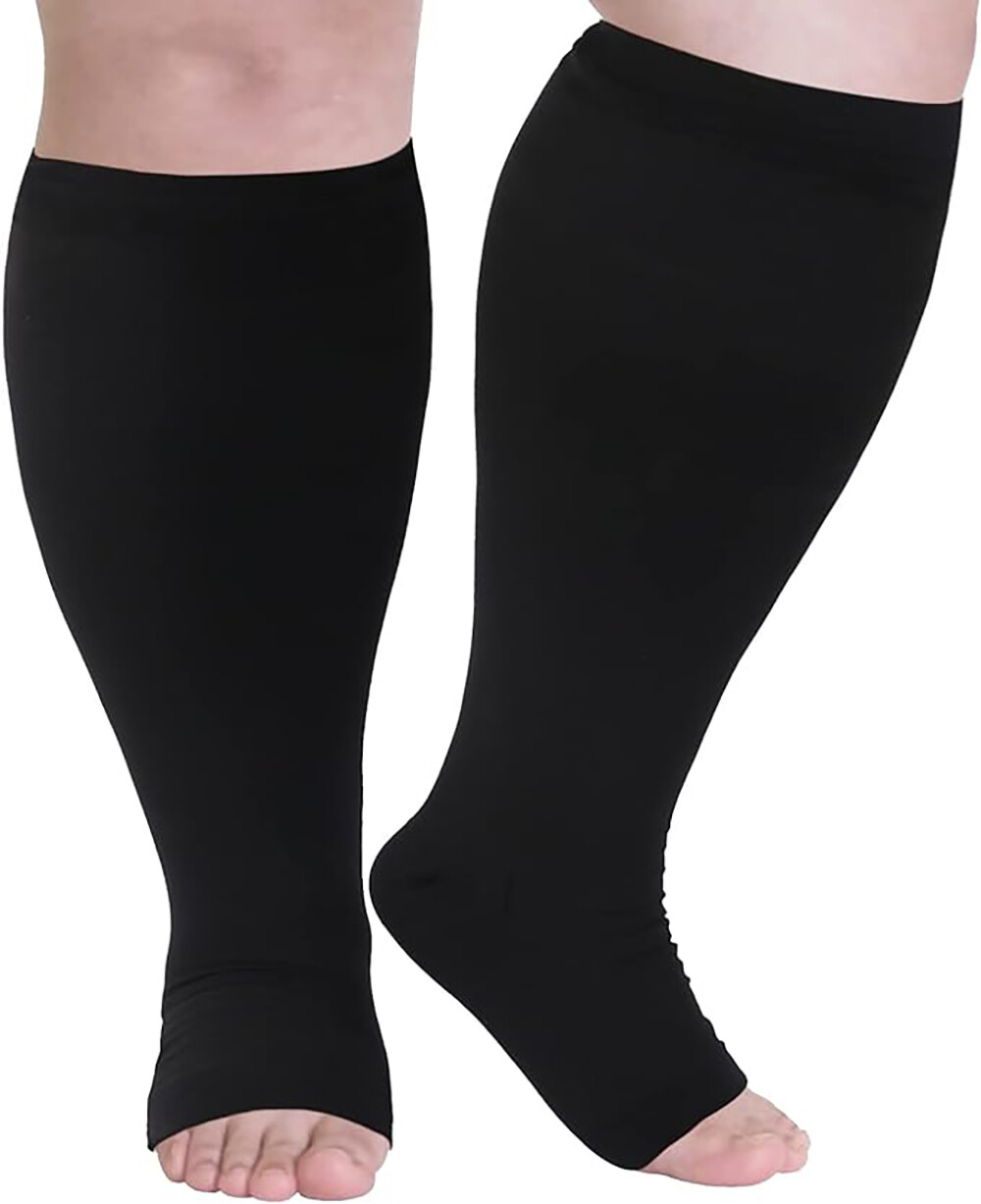 Unisex-Adult’s Easy-Off Calf High Compression Socks, 4XL Circulation 15-20 mmHg