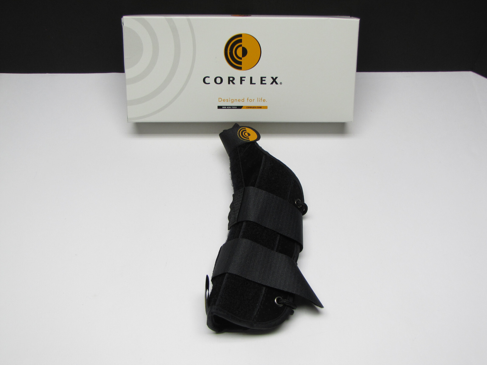 Corflex 8″ Suede Wrist Lacer Splint Brace Support w Abducted Thumb Right X-Small