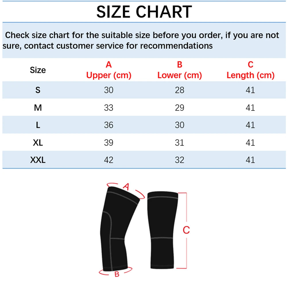 Leg Warmer Winter Compression Anti-Slip Half Leggings Keep Warm Outdoor