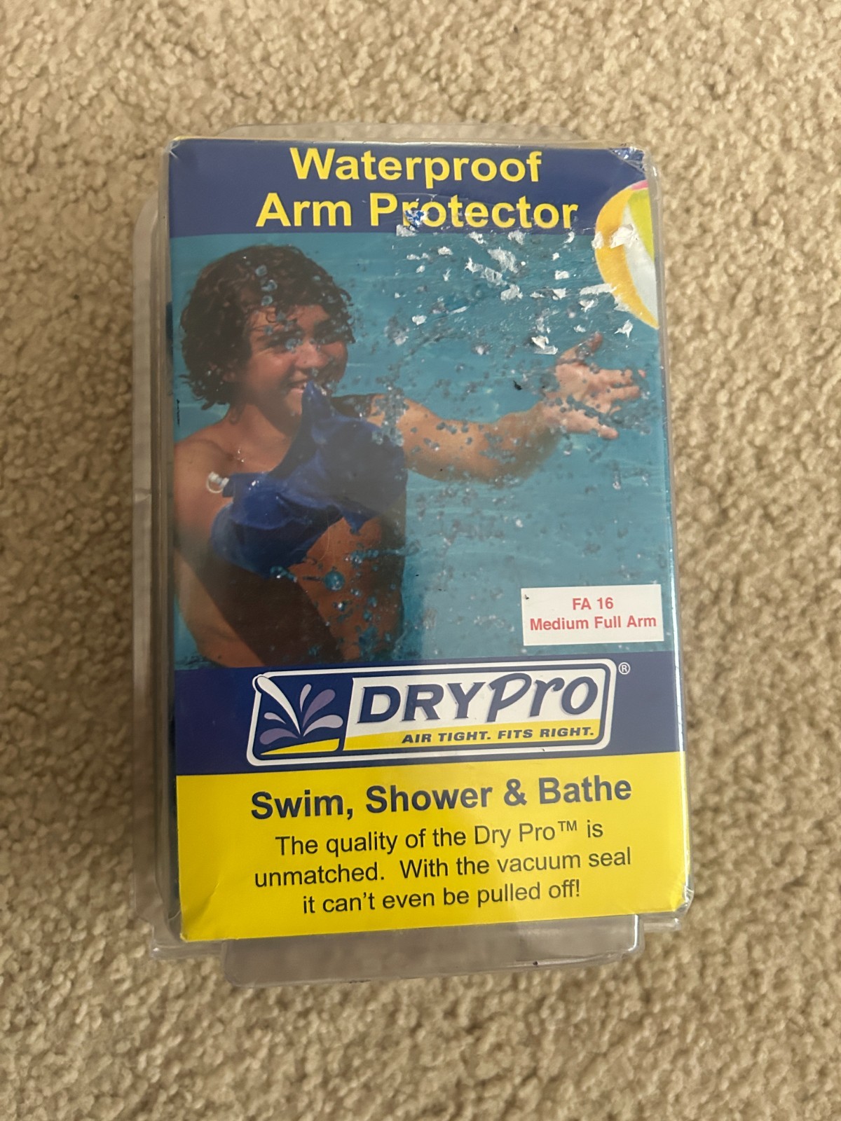 NEW DryPro Waterproof FA 16 Medium Full Arm Cast Protector, NEW Swim Shower