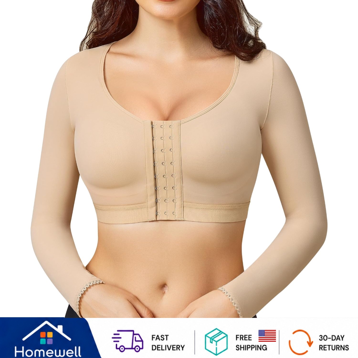 Invisible Arm Slimming Shapewear | Supportive Bra for Post Surgery Recovery
