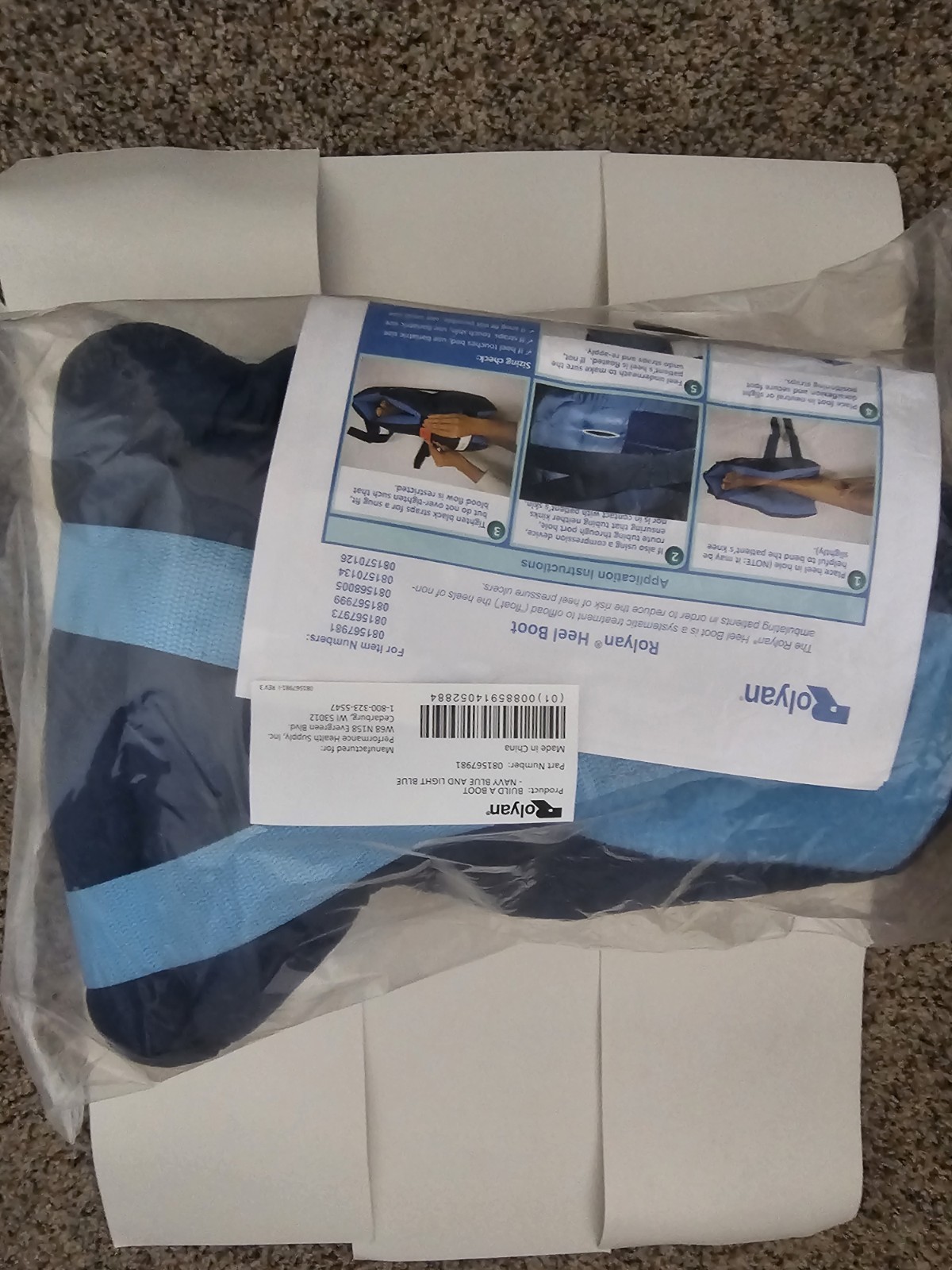 Rolyan Heel Boot To Relieve Pressure On The Heel Universal # 081567981 NEW, DEAL
