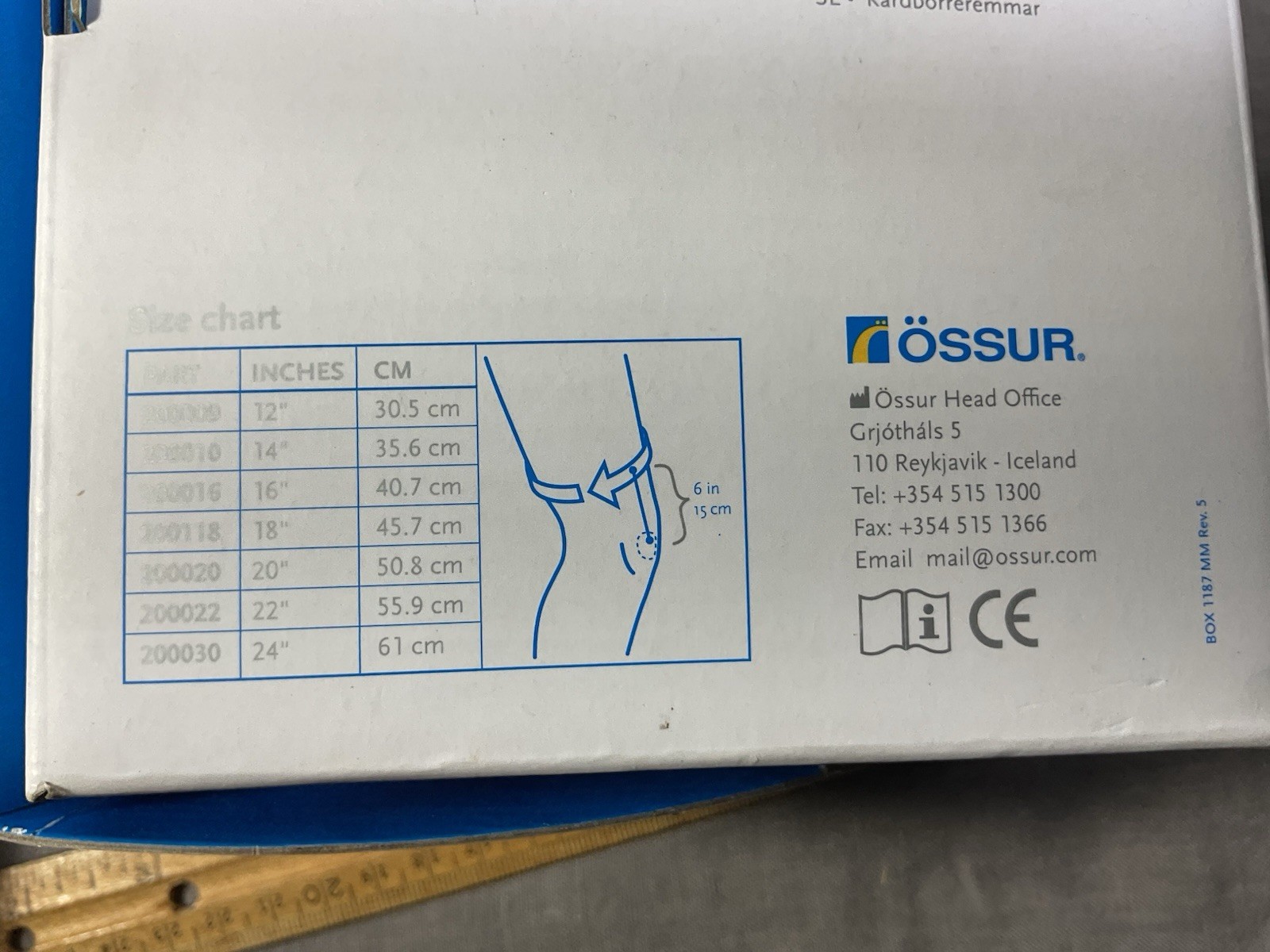 Ossur Form Fit Knee Immobilizer Universal 3 Panel 200010 14”