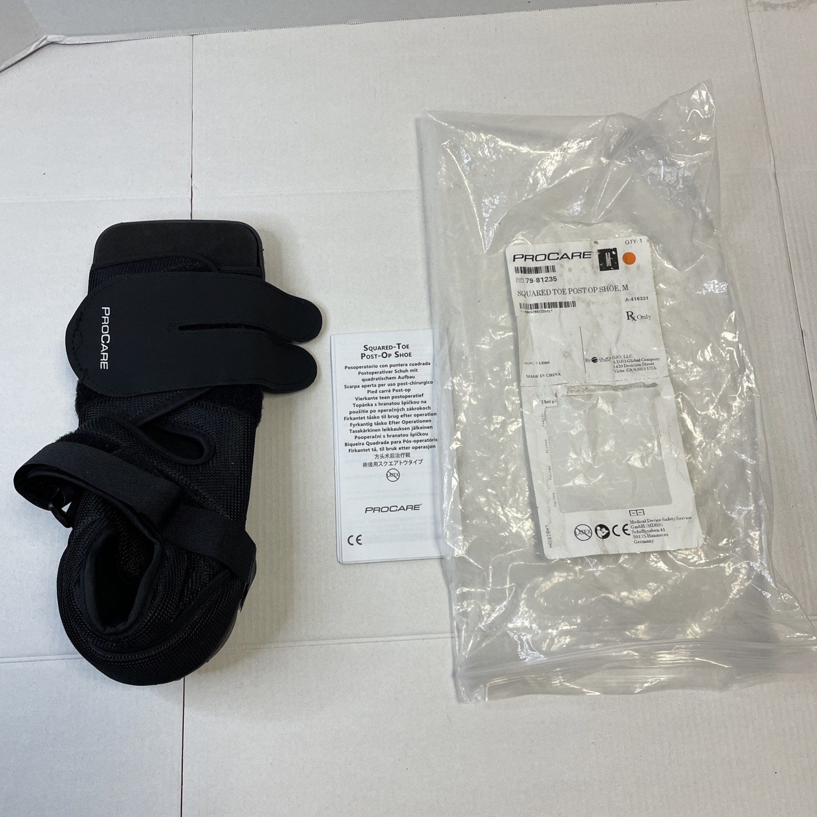 PROCARE Squared Toe Post Op Shoe, SIZE M