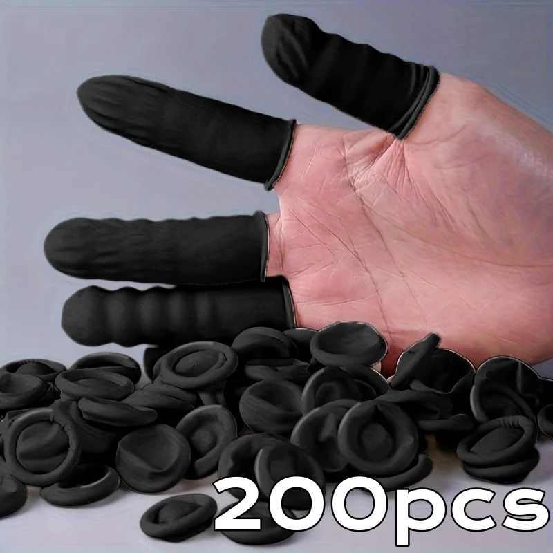 20/200Pc Rubber Finger Protector Covers Wear-Resistant Highly Elastic Anti-Slip