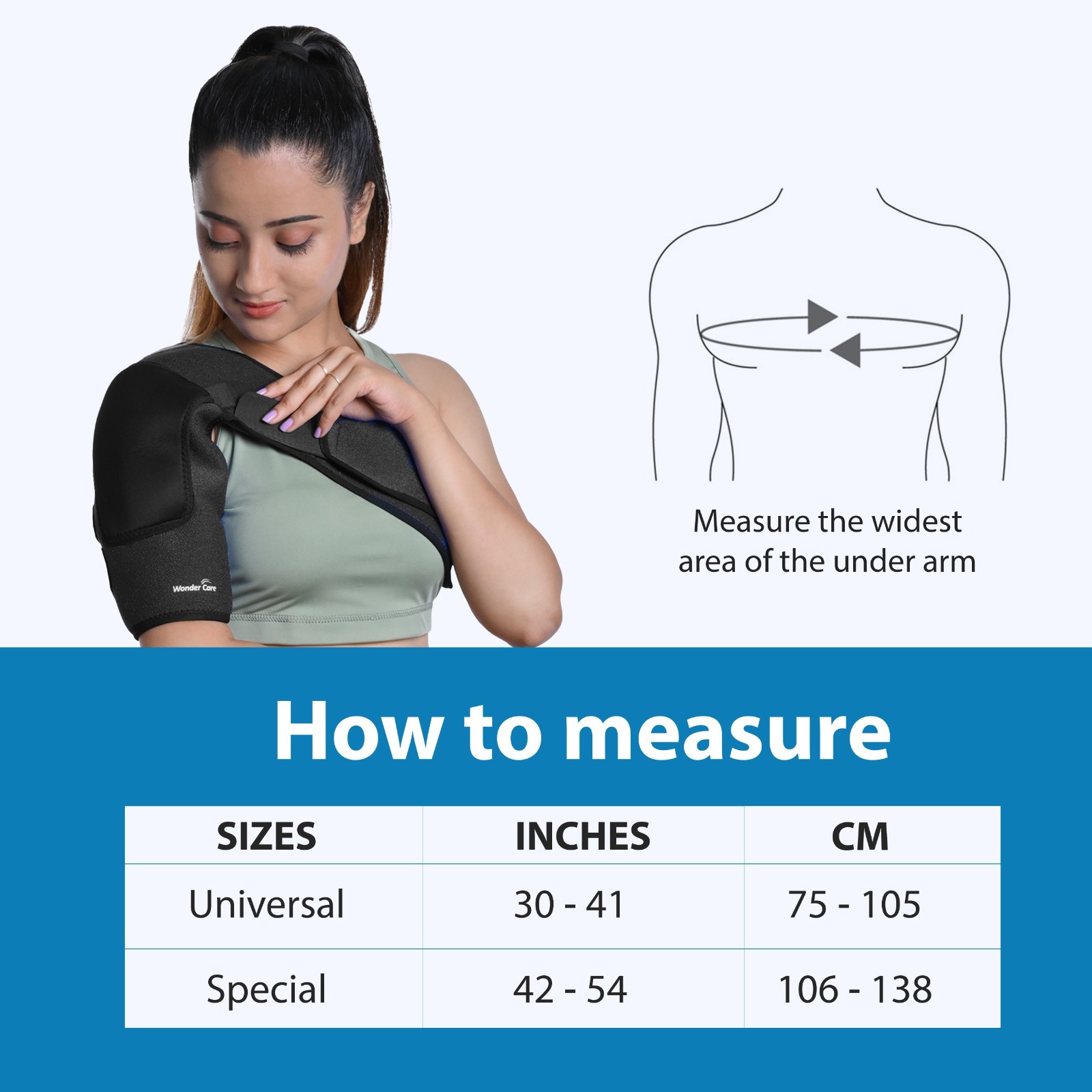 Shoulder Brace Support Compression Sleeve Torn Rotator Cuff Joint AC Pain Wrap