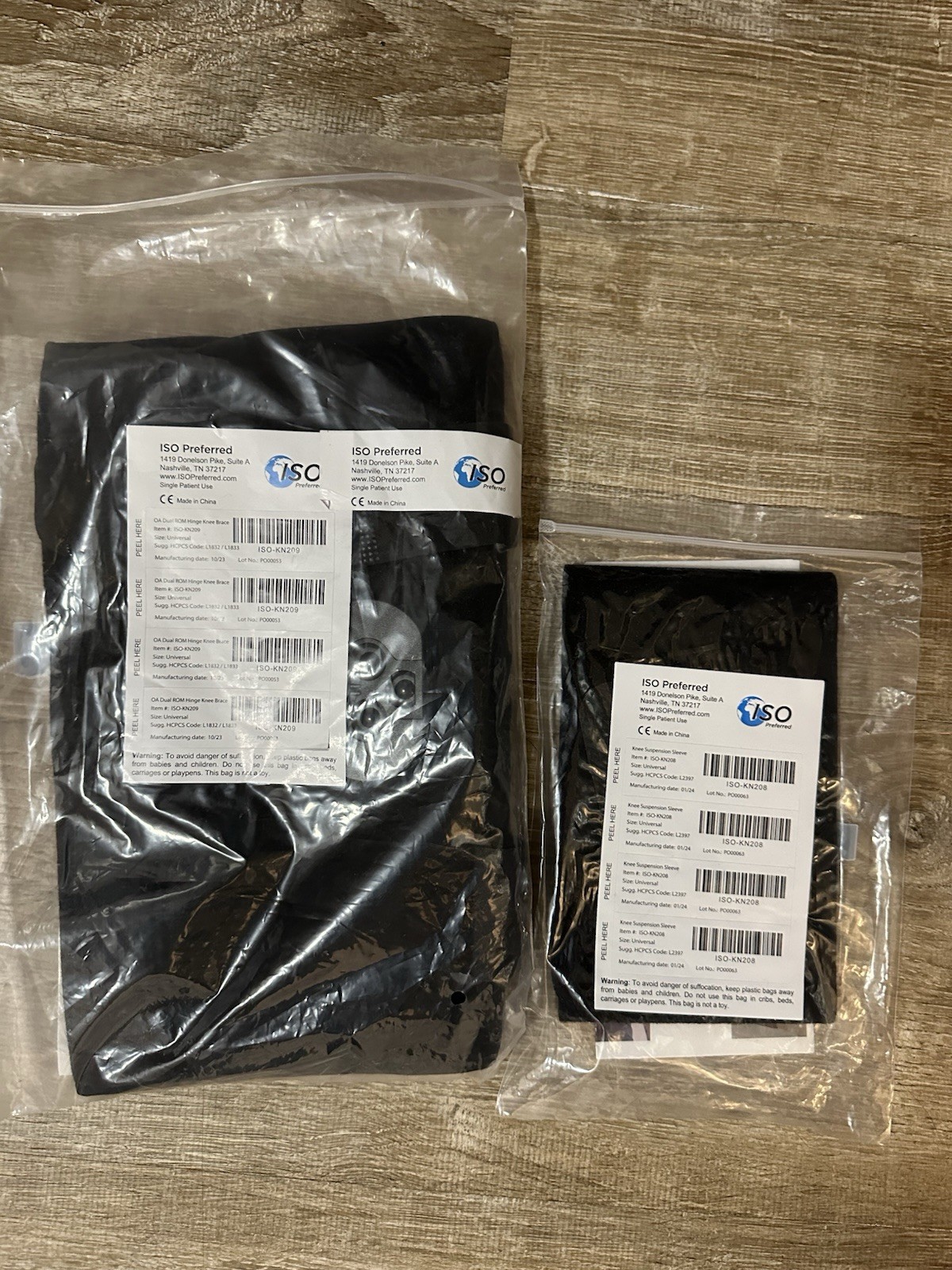 Iso Preferred OA Dual ROM Hinge Knee Brace! UNI ISO-KN209 + ISO-KN208 Sleeve!!