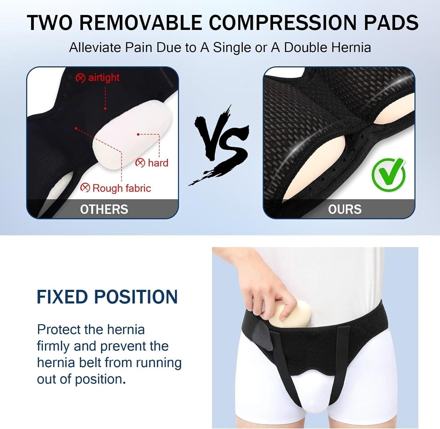 Hernia Support Belt Inguinal Groin Hernia Pain Relief Truss Brace for Men/Women