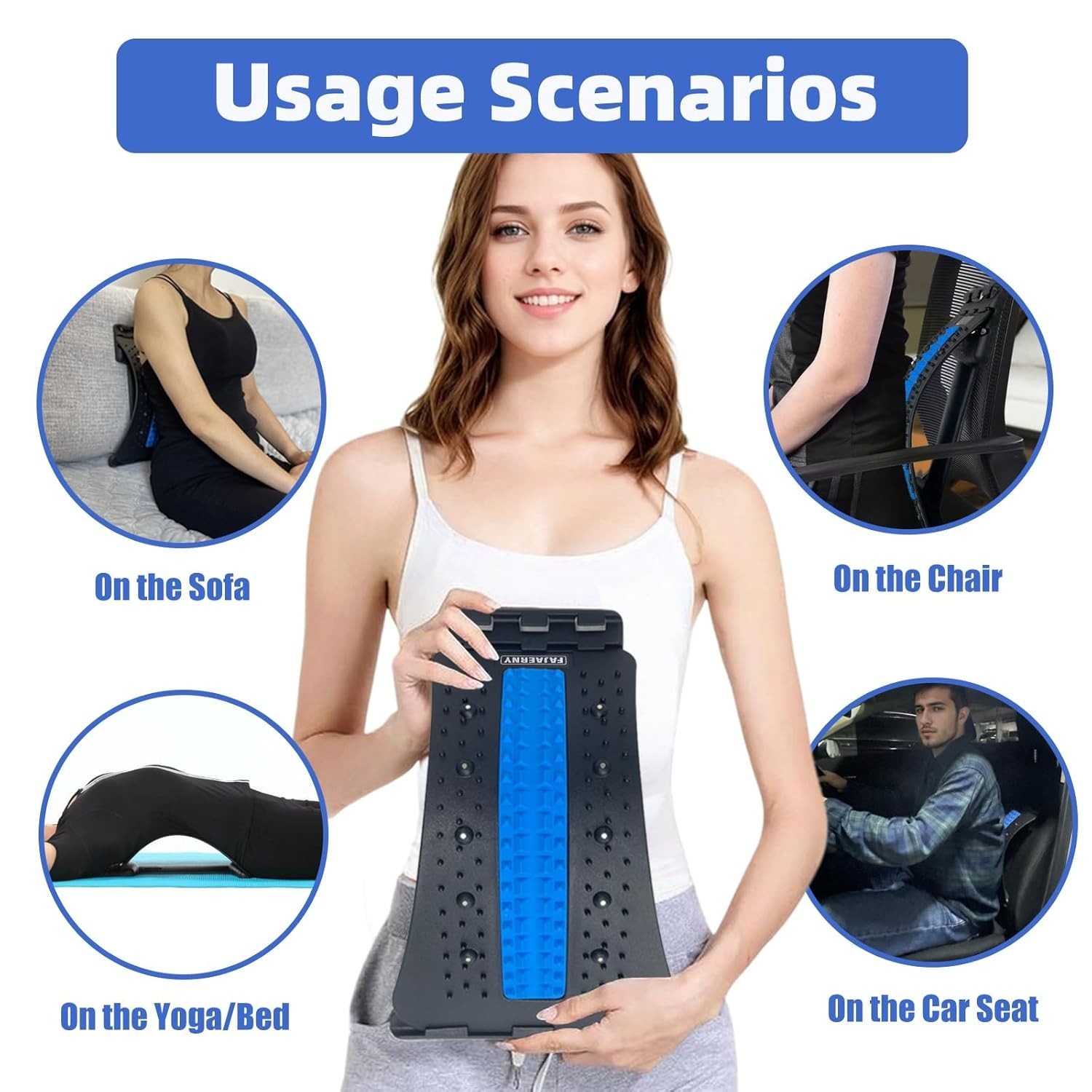 “Back Stretcher for Lower Back Pain Relief(3-Levels), Back Cracker, Adjustable..