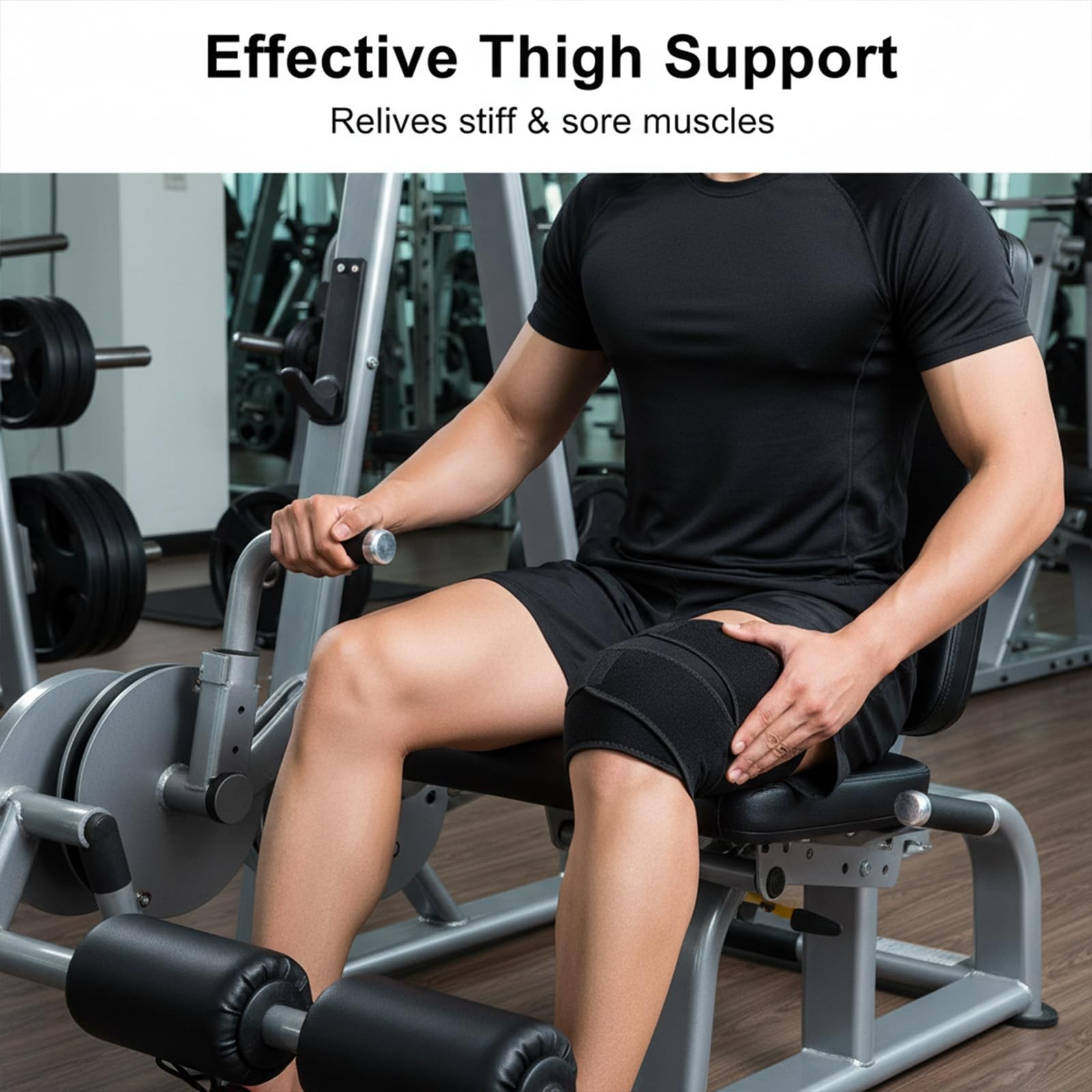 Thigh Brace Hamstring Compression Sleeves Quadriceps Support Quad Wrap Upper …
