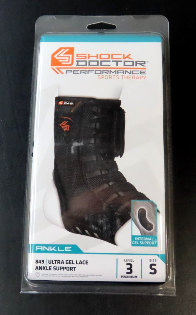 Shock Doctor Ultra Gel Lace Ankle Support 849 Size Small Level 3 Maximum