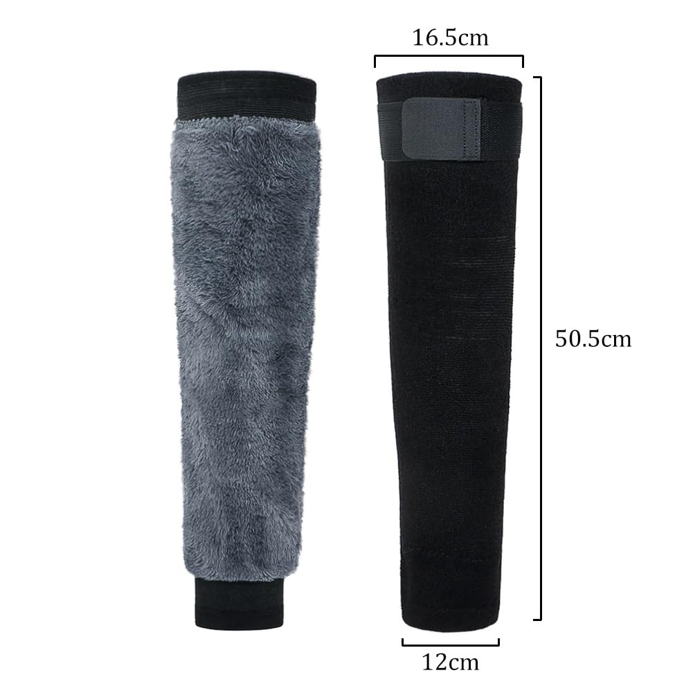 Winter Warm Knee Braces Thick Plush Adjustable Thermal Leg Pads For Cycling