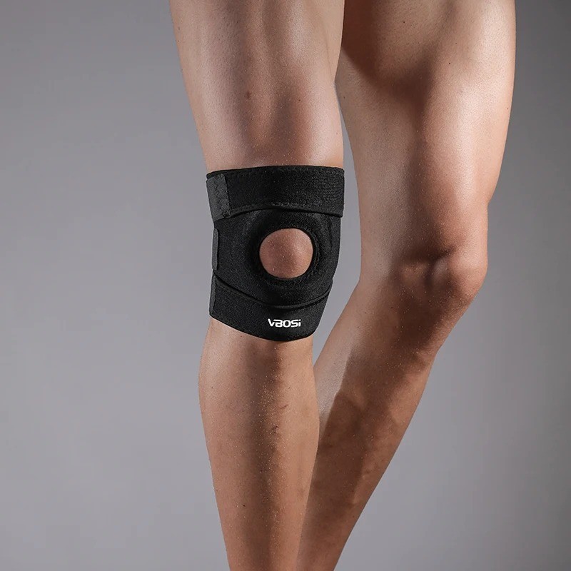 Hinged Knee Brace Compression Sleeve Joint Support Open Patella Stabilizer Wrap