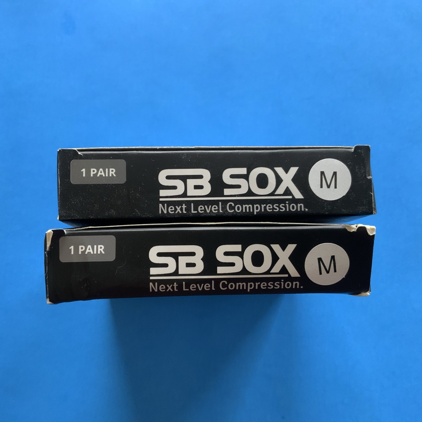 SB SOX Plantar Fasciitis Compression Socks / TWO PAIRS, SZ M, GRAY & BLACK, NEW
