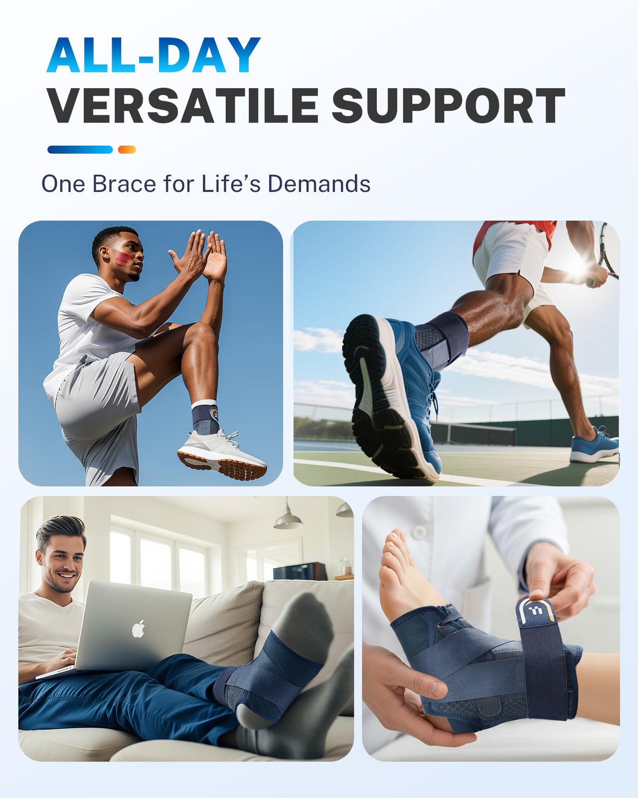 Ankle Brace for Men Women with Quick Lace Up, Adjustable Figure 8 Compression…