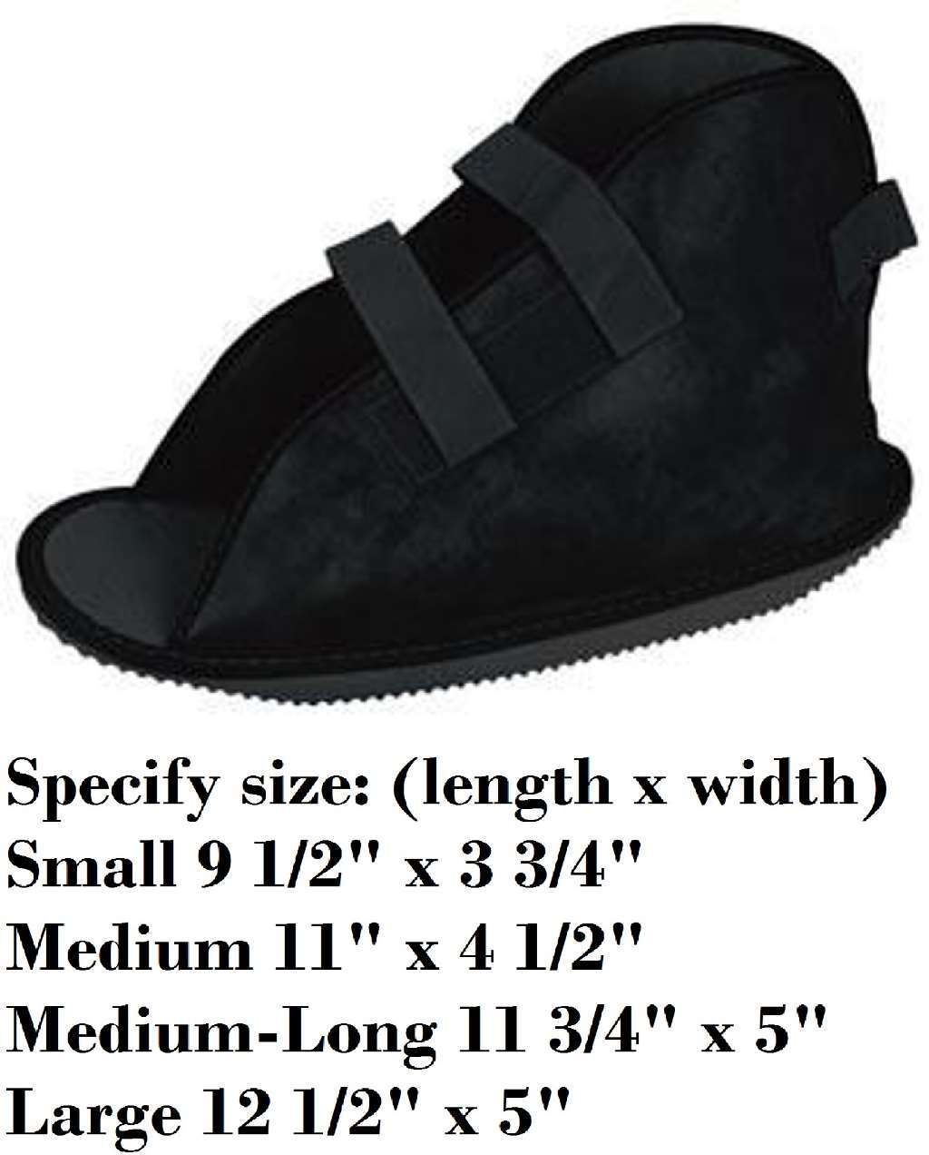 Scott Specialties Open Toe Vinyl Cast Boot Beveled Walker Sole Medium Model 7000