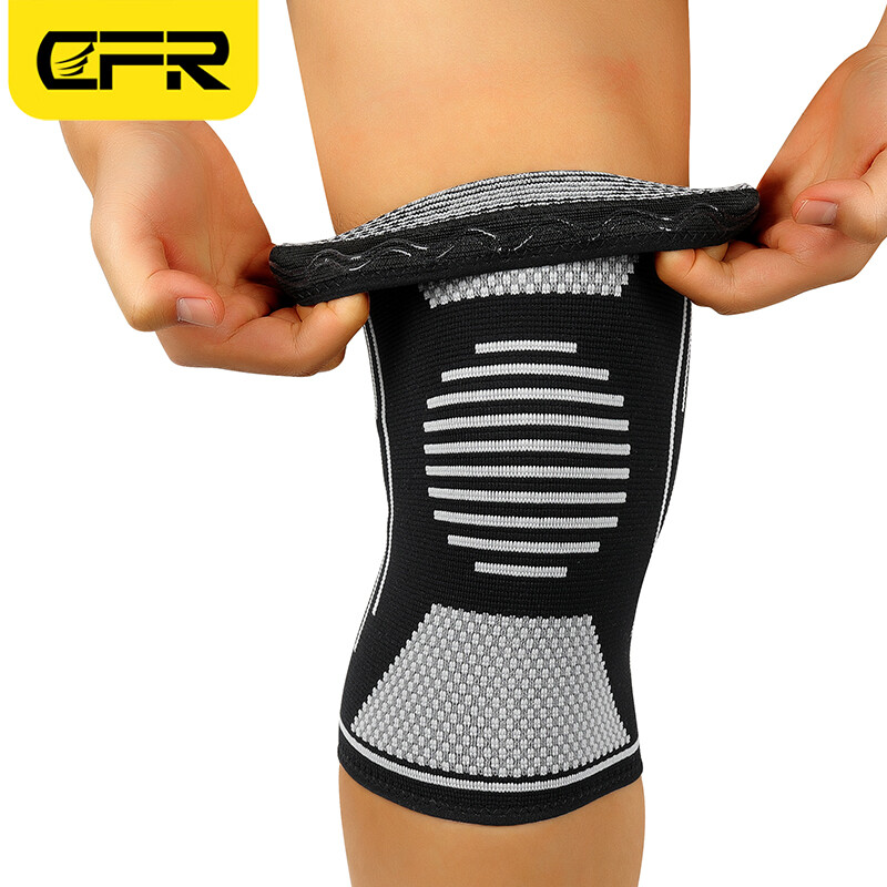 CFR Knee Sleeves Silver Compression Brace Support Sport Joint Injury Pain Relief