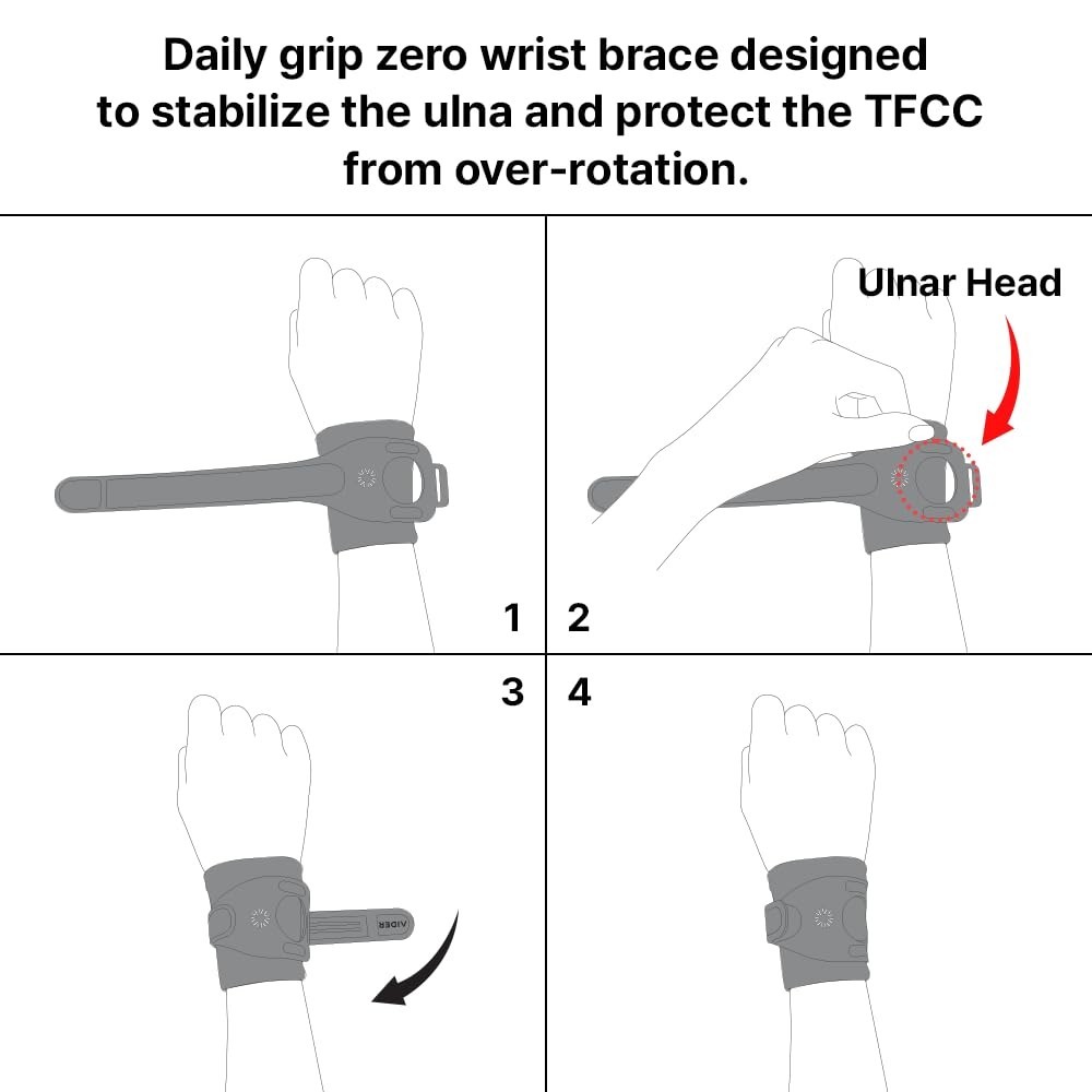 Daily Grip Zero Wrist Brace for TFCC Tears. Support for Ulnar sided wrist pai…