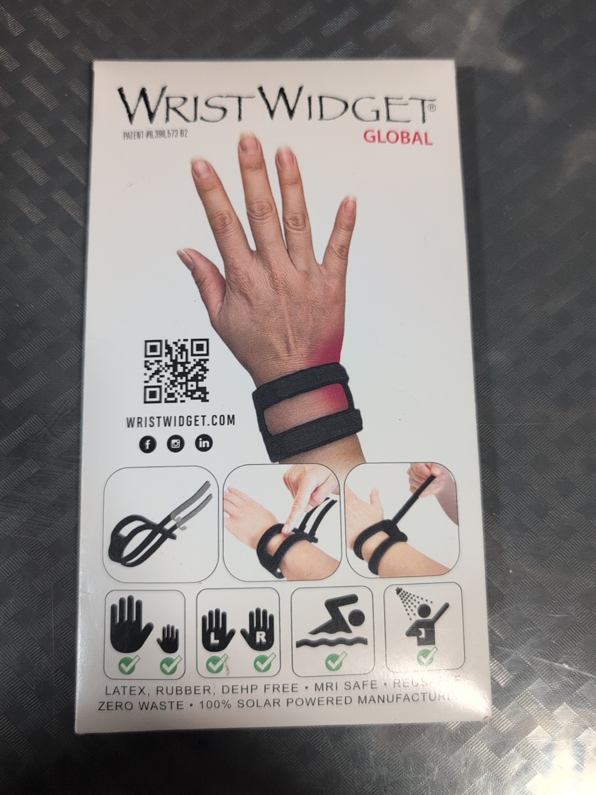 WristWidge Wrist Brace for TFCC Tears Fits Both Sides Black #TB4