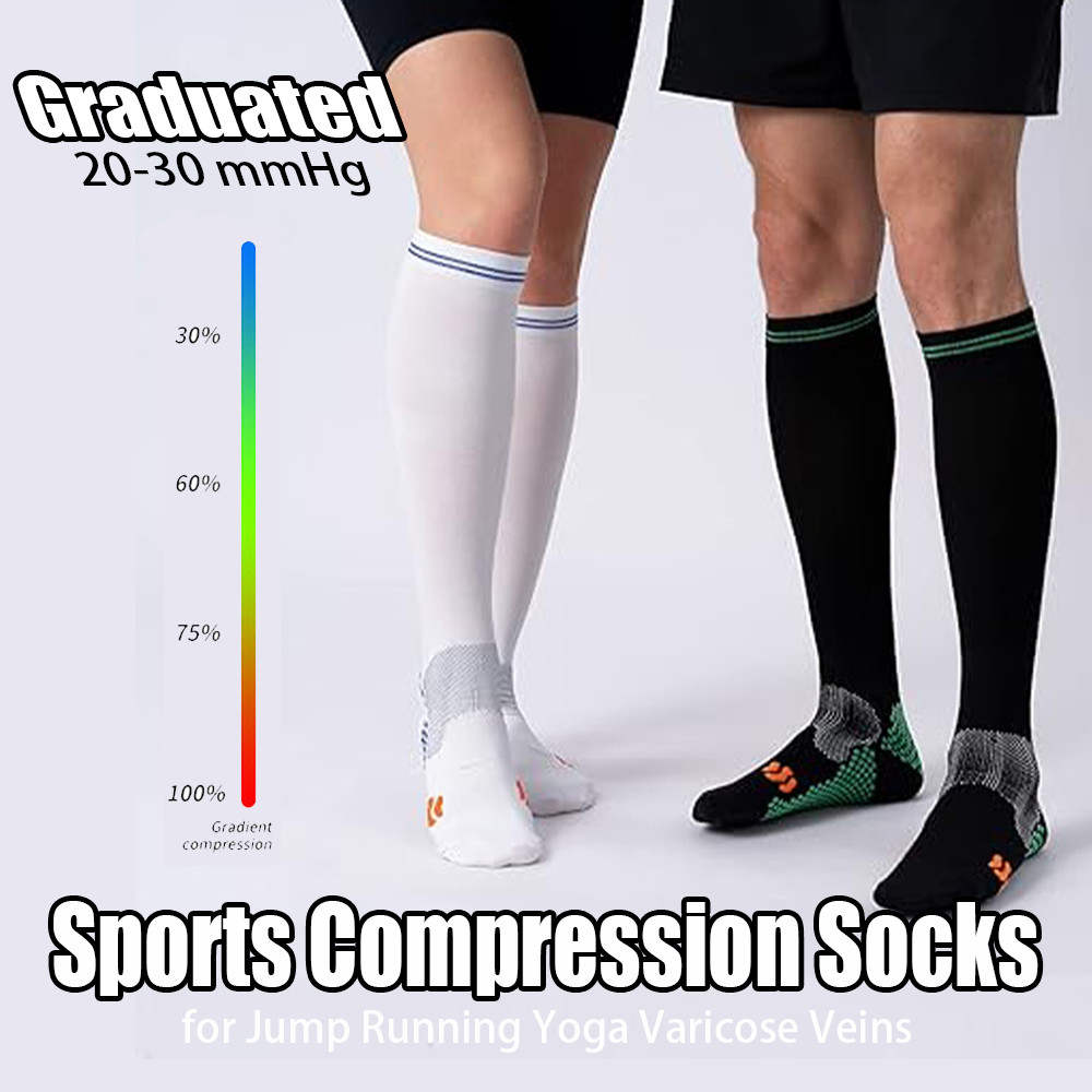 3 Pair Best Compression Socks for All Sports Support Stockings Boost Performance