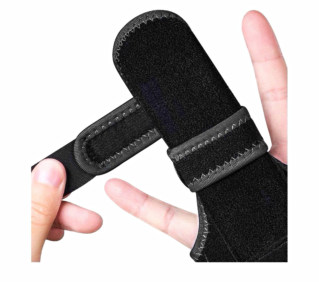 Adjustable Black Thumb Guard Brace Splint for Stabilization – Thumb/Wrist