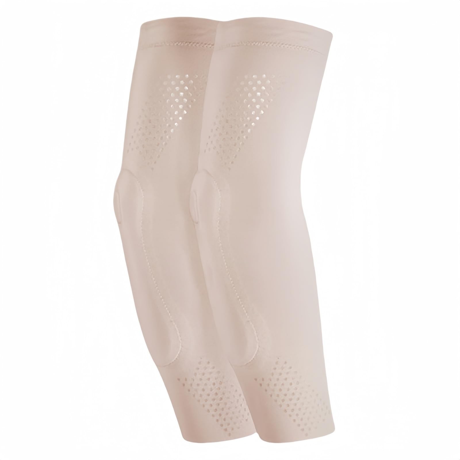 Nude Colored Stretchy Elbow Sleeve Protector 1 Pair, Beige, XS