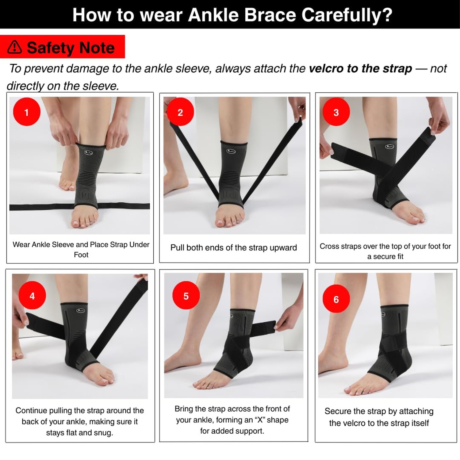 Ankle Braces for Men & Women Stabilizing – Adjustable Ankle Brace for Spraine…