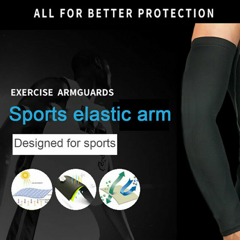 1Pair Compression Arm Sleeve UV Sun Protection Elbow Support Brace For Men Women