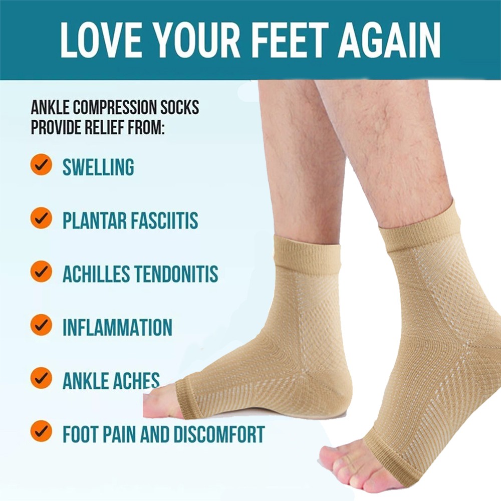 3PK Neuropathy Socks Sooth Relief Compression Socks 20-30 mmHg Circulation Socks