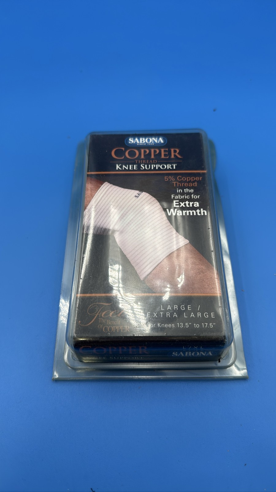 Sabona Copper Knee Brace L/XL Warmth Arthritis