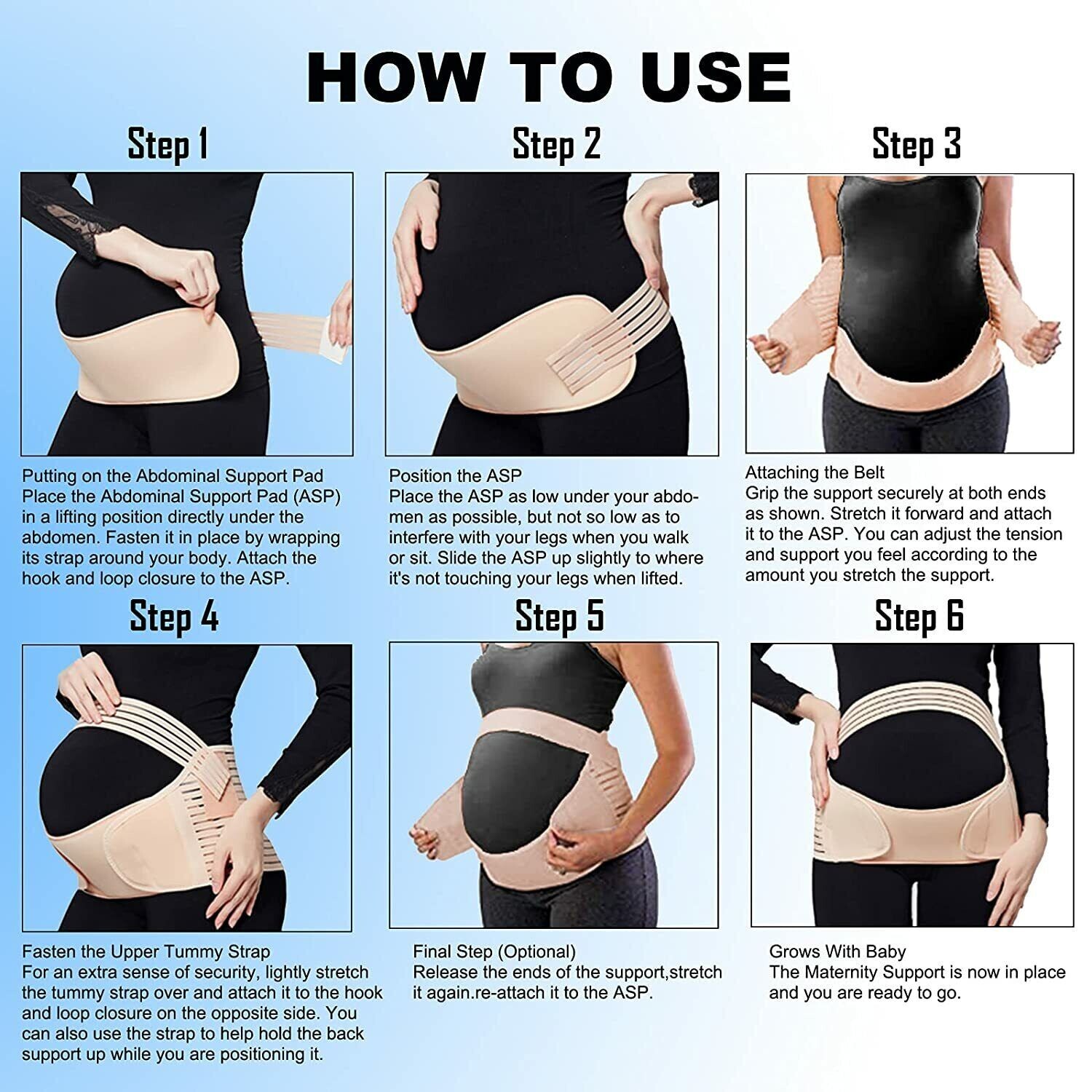 Maternity Abdomen Waist Back Support Belt Pregnancy Postpartum Belly Brace (XXL)