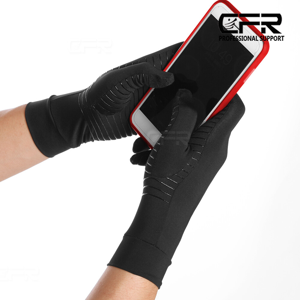 Copper Infused Compression Arthritis Gloves Rheumatoid Joint Pain Relief Hand @
