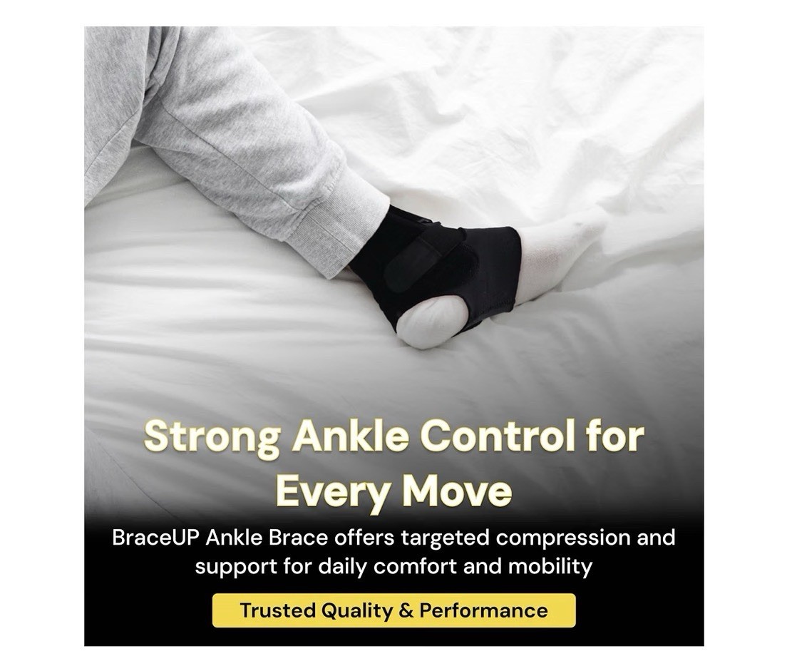 BraceUP Ankle Brace – Relieve Pain, Enhance Stability for Foot Pain, Sprained