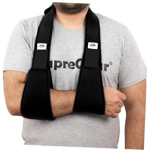 Arm Sling Shoulder Immobilizer, Rotator Cuff Support Brace, Lightweight Black
