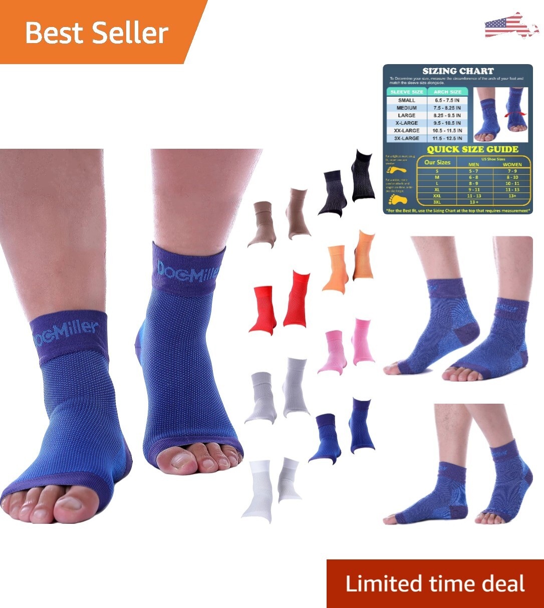 Supportive Ankle Brace – Plantar Fasciitis – Achilles Tendonitis – Medium