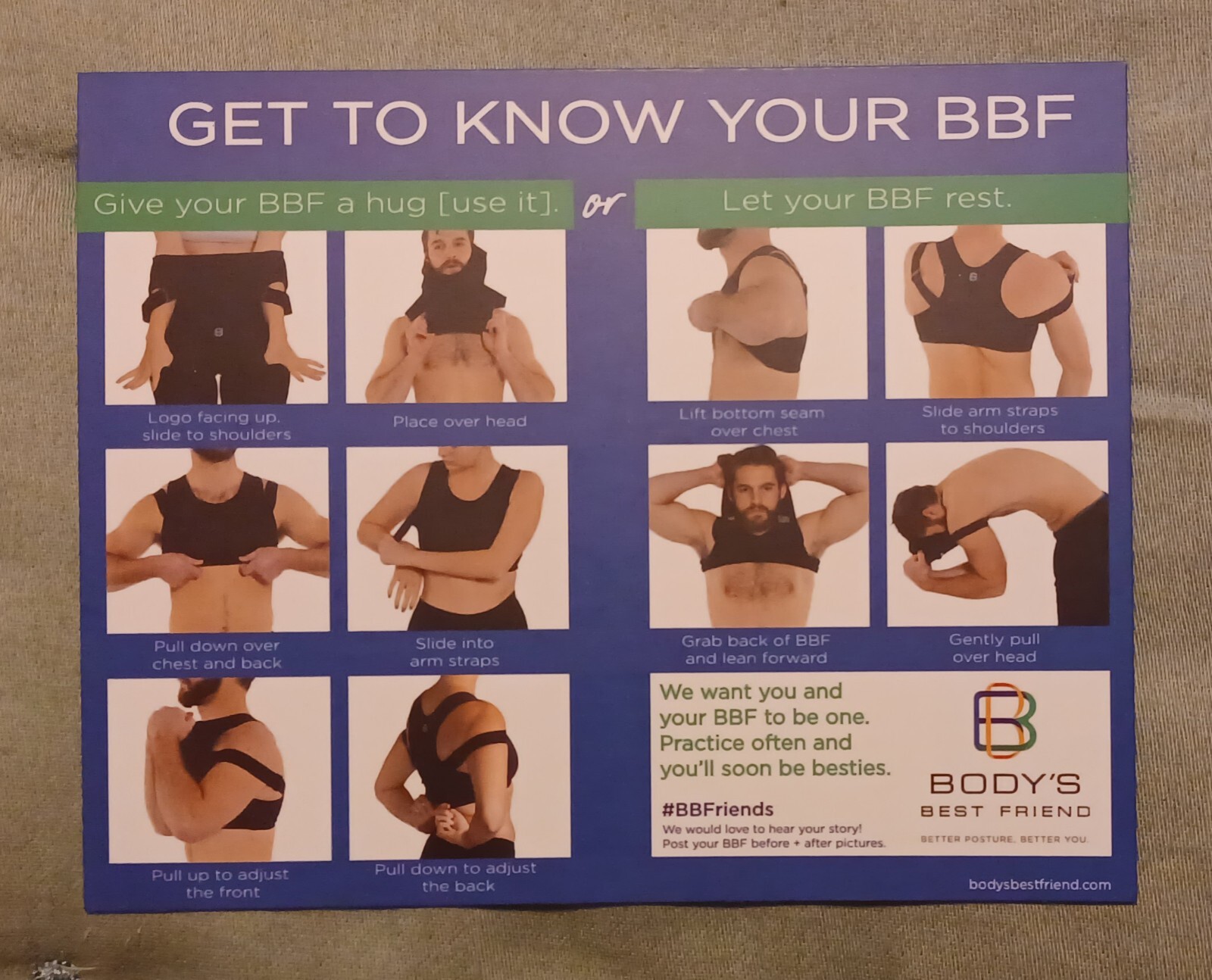Body’s Best Friend Men Undershirt Posture Support Trainer , Size XL, New