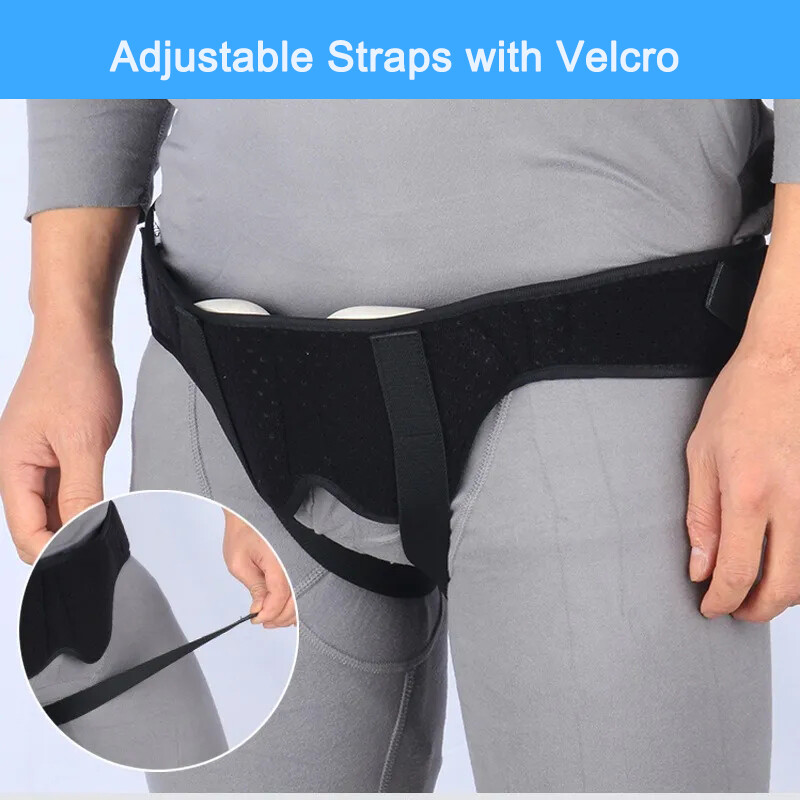 Adult Inguinal Hernia Support Belt Double Groin Truss Brace Pain Relief & Pads