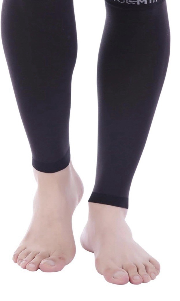 Doc Miller Calf Compression Sleeve Pair Lg.Recovery Varicose Veins CrampsBLACK