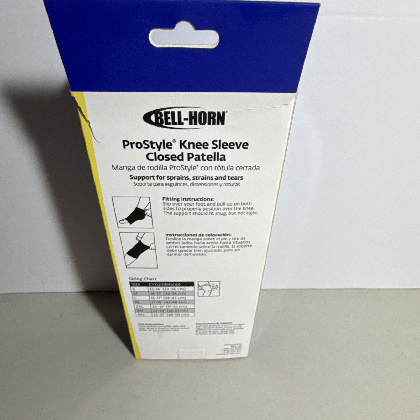 Bell-Horn ProStyle Knee Support Sleeve Closed Patella S Black 203S
