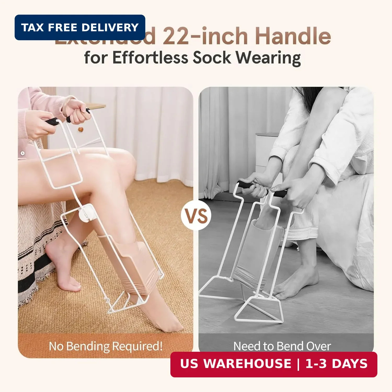 Wide Compression Sock Aid for Swollen Legs, Bariatric Stocking Donner Device for