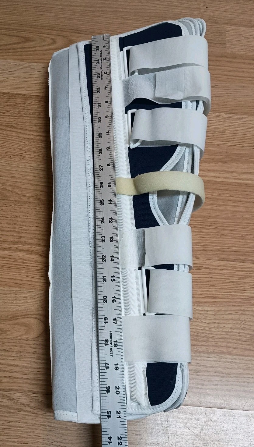 DeRoyal Universal Orthopedic Support Brace, White/Blue/Gray, Made in Guatemala