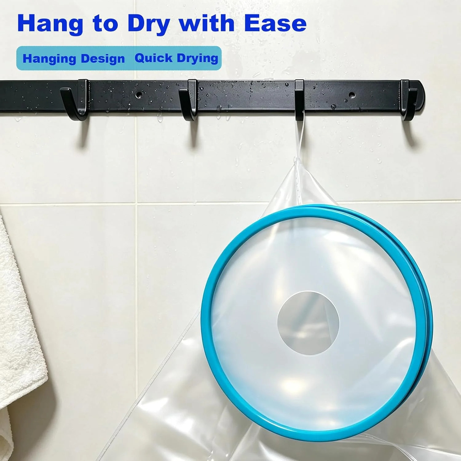 Waterproof Leg Cast Cover for Shower, Reusable Adult Short Leg Protector