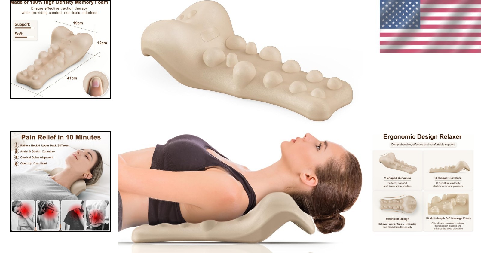 Cervical Traction Device Neck Stretcher for Pain Relief